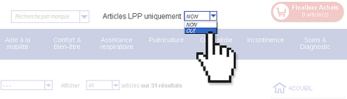 Afficher uniquement les produits avec code LPP Afficher uniquement les produits avec code LPP